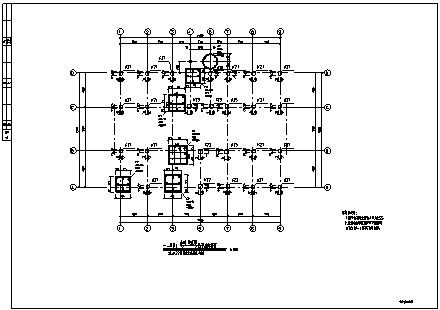某市六层框架结构中学教师宿舍结构施工参考规划cad图纸-图一