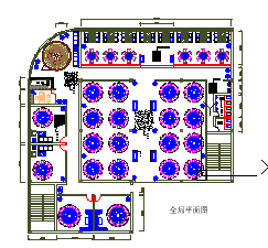 装修图-餐厅[宴会厅 包间]设计cad施工图纸-图一