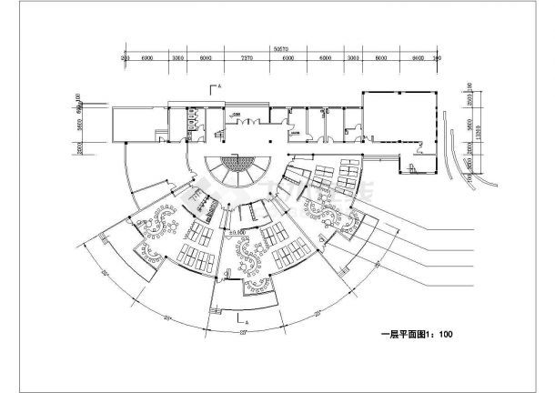 苏州某社区1820平米2层混合结构私立幼儿园平立剖面设计CAD图纸-图一