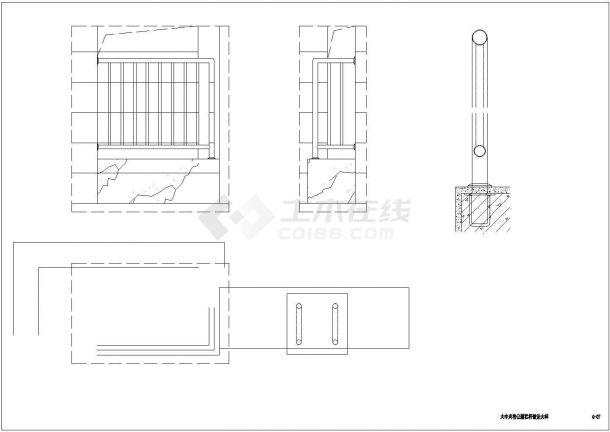 楼梯栏杆CAD图纸、栏杆详图-图一