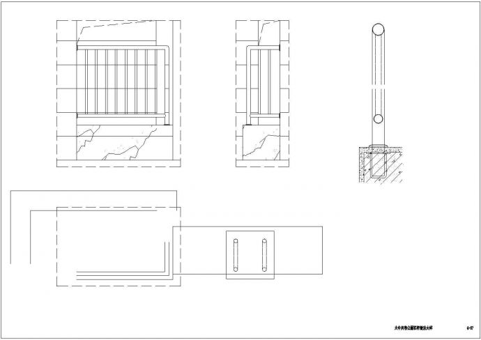 楼梯栏杆CAD图纸、栏杆详图_图1