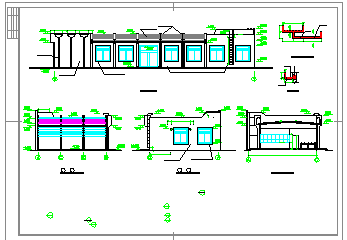 长35米 宽12米 单层某食堂建筑cad施工图-图二