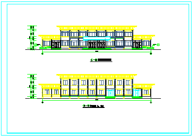 长48米 宽15.6米 2层大餐厅建筑cad施工图-图一