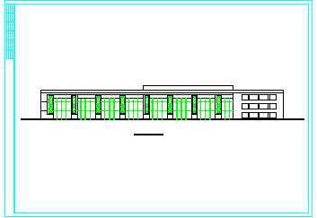 长121.1米 宽32.4米 3层饮食城建筑方案cad设计图-图一