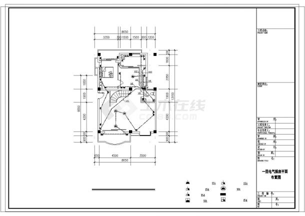 三层别墅电气设计施工CAD图纸-图一