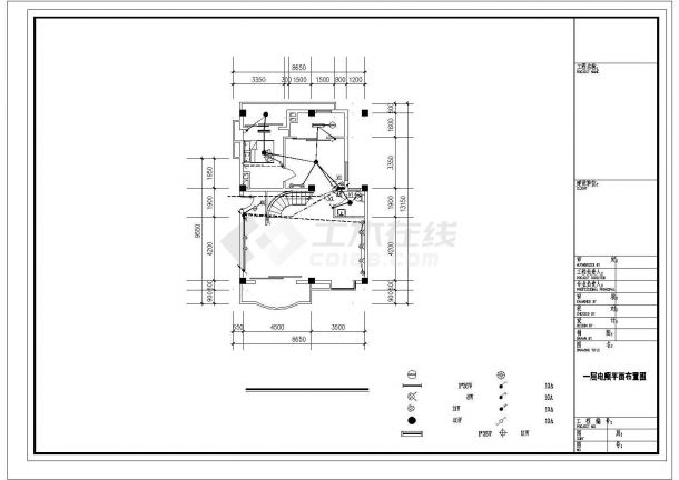 三层别墅电气设计施工CAD图纸-图二