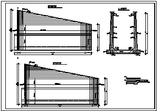 南水北调工程渡槽工程结构cad设计施工图