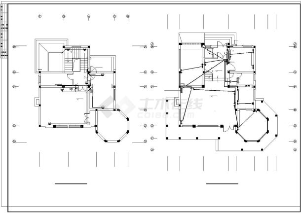 联排某别墅电气设计施工图纸-图二