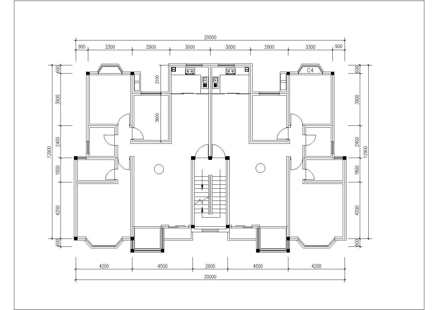 沈阳市某在建小区75-121平米的热门户型设计CAD图纸（10张）
