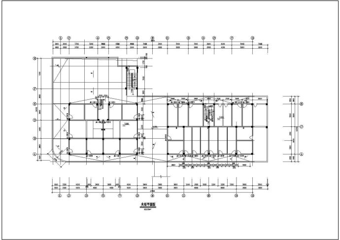 成都市福谊花园小区7层临街框架商住楼建筑设计CAD图纸（1-2层商用）_图1