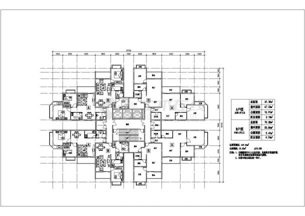 哈尔滨市某新建小区平面户型设计CAD图纸（共32张）-图二