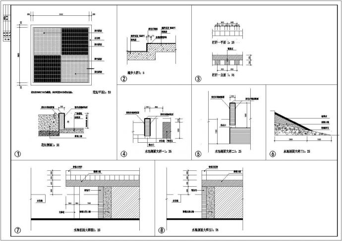 某学校教学楼广场环境CAD设计图_图1