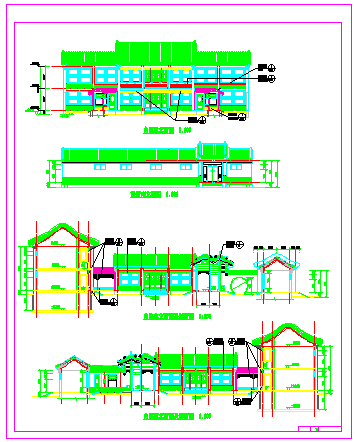 [北京]某四合院建筑施工cad设计图（经典仿古建筑）-图二