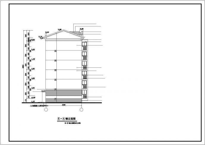 2800平米7层框混结构住宅楼全套建筑设计CAD图纸（含阁楼层）_图1