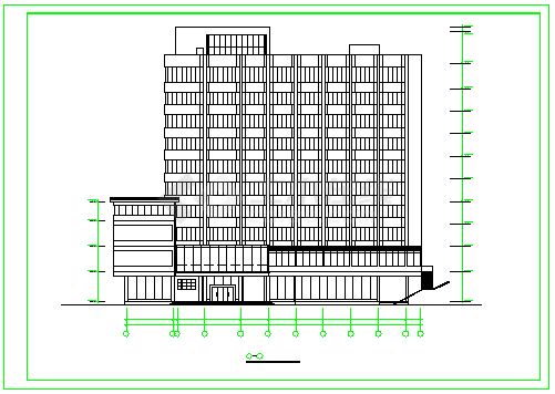 [改建]某十层妇幼保健院综合楼方案CAD图纸-图一