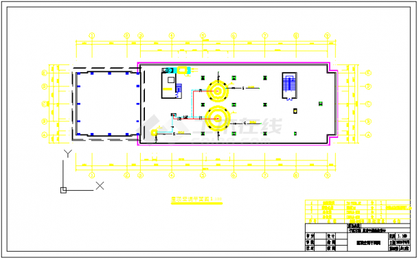 [广州]八层综合商务大楼楼空调系统设计cad施工图纸-图一