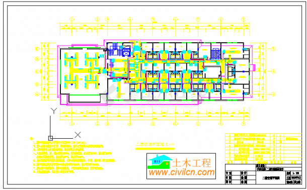 [广州]八层综合商务大楼楼空调系统设计cad施工图纸-图二