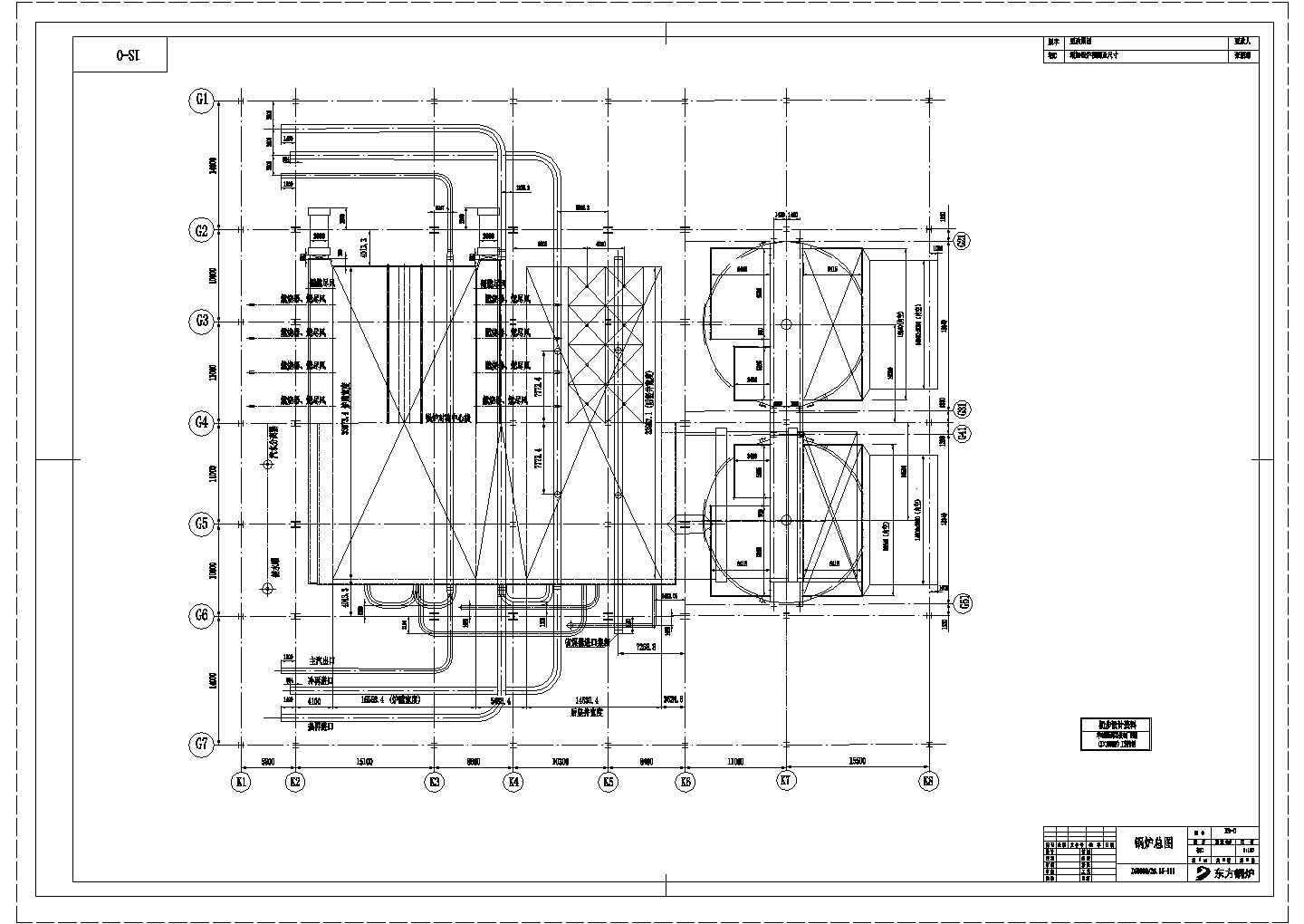 某锅炉CAD完整详细设计总图
