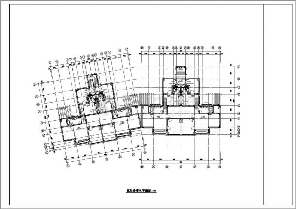 辽宁多层联排别墅给排水施工CAD图纸-图一