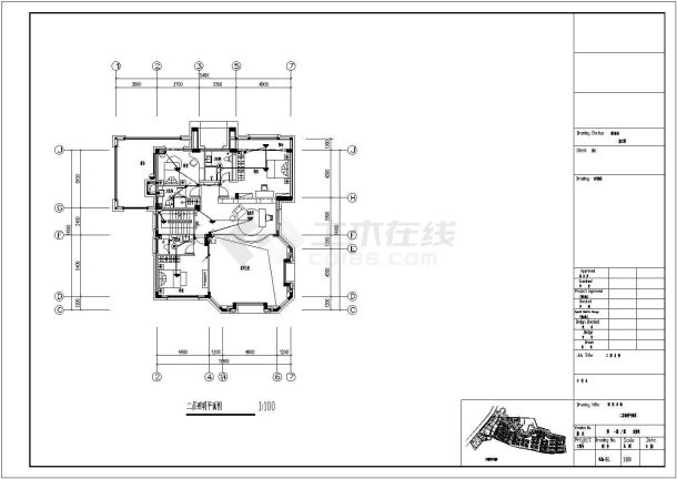 某地区半地下室3层别墅电气施工设计图-图二