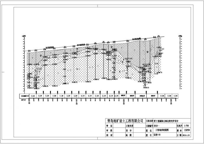某工程地质剖面图CAD大样设计_图1