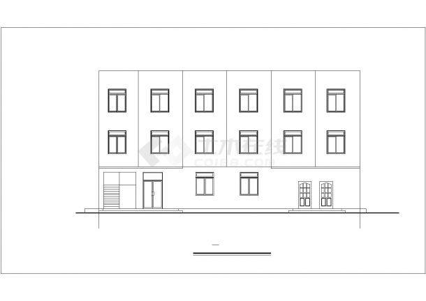 锦州市某工厂1900平米3层砖混结构宿舍楼建筑设计CAD图纸-图二