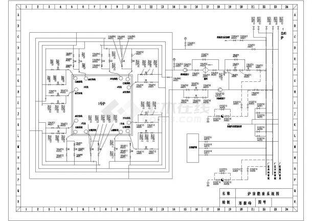 某炉前燃油CAD设计详细系统图-图一