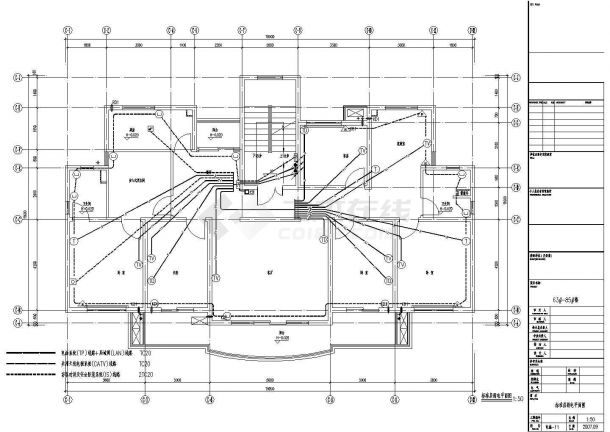 某地四层叠加别墅电气设计施工图（含设计说明）-图二