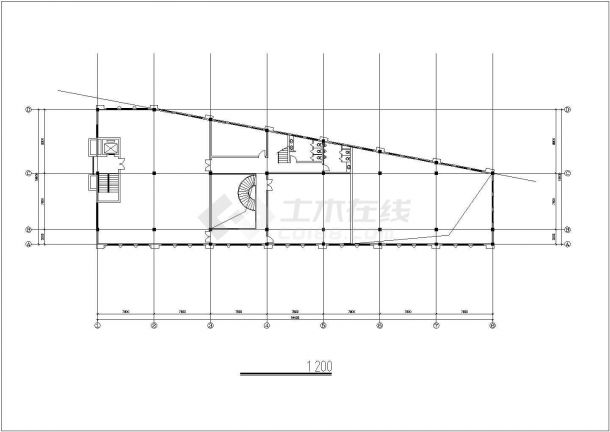 某住宅小区（59433平方米）内二层会所设计cad全套建筑施工图（含小区总平面图）-图二