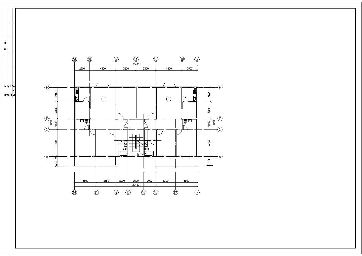 烟台市新安花园小区经典热门的户型设计CAD图纸（10张）