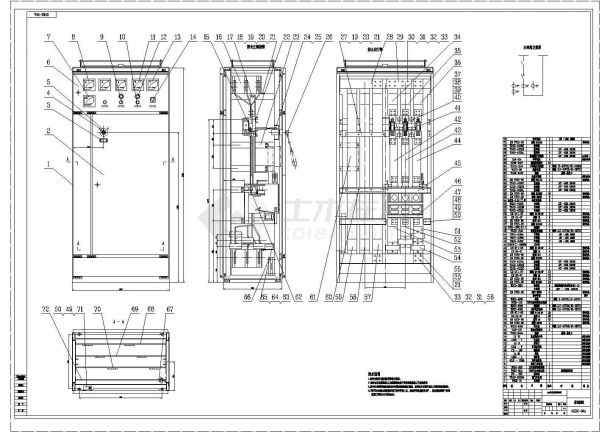 某交流低压配电柜总装配图CAD-图一
