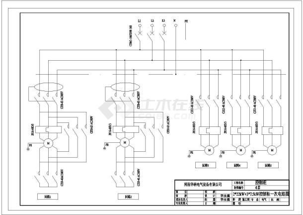 某三角自耦起动控制柜CAD构造设计图纸-图二