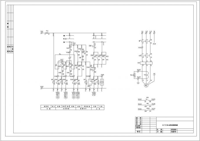 某电动机控制原理图CAD设计施工大样_图1
