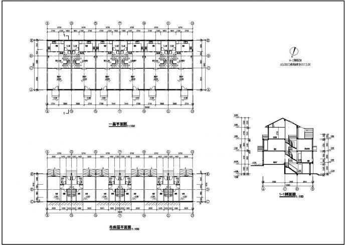 某多层住宅CAD建筑设计施工完整图纸_图1