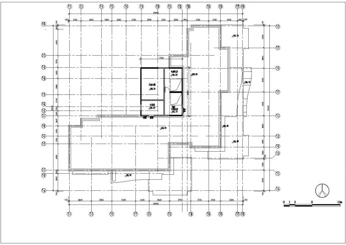 某知名别墅高层户型设计CAD大样全套方案_图1