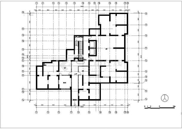 某知名别墅高层户型设计CAD大样全套方案-图二
