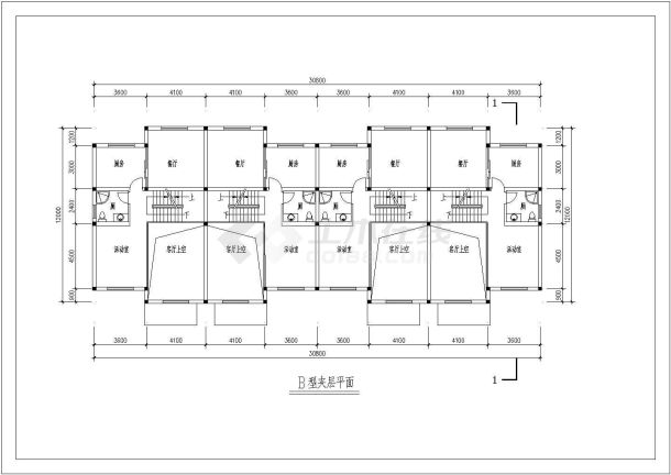 某小住宅方案CAD大样建筑设计图纸-图二