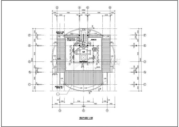 某高层住宅楼施工CAD建筑设计平面图-图二