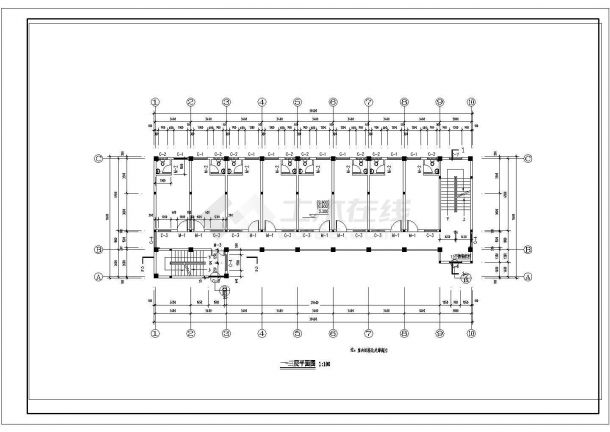 某高校教师宿舍楼CAD建筑设计方案-图二