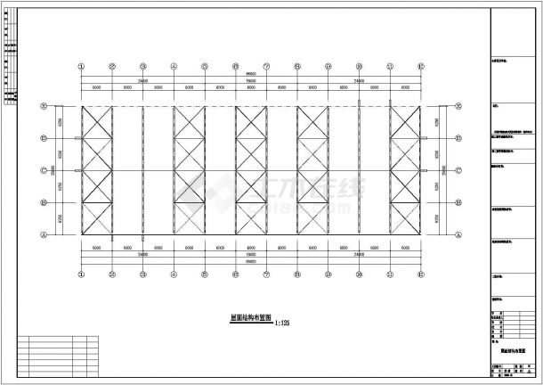 抚顺市某大型汽车修理厂单层钢结构厂房全套建筑设计CAD图纸-图二