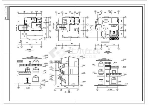 某私人住宅CAD建筑设计大样施工图-图一