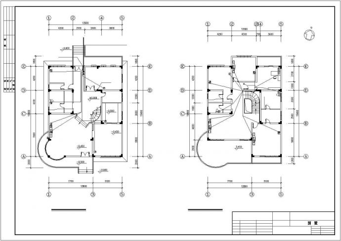 某单体别墅电气设计CAD平面图_图1
