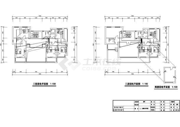 3层（带地下室）砖混结构别墅电气设计CAD施工图-图一