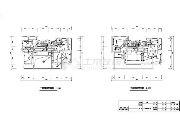 3层（带地下室）砖混结构别墅电气设计CAD施工图-图二