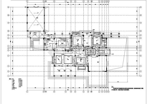 某2层高档私人别墅电气设计CAD施工图-图二