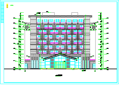 [四川]某九层疗养院建筑cad设计施工图-图二