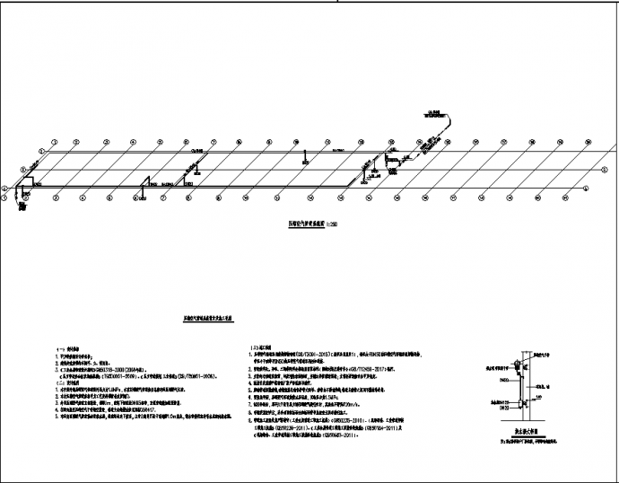 某地汽车产业园测试跑道设计图--压力管道_图1