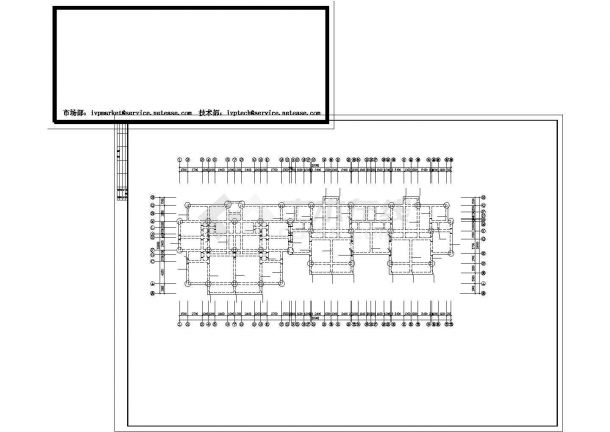 芜湖市新开路某居住区6层砌体结构住宅楼全套结构平面设计CAD图纸-图二