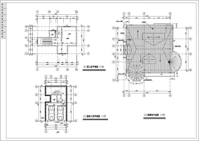 某地区小型别墅建筑设计参考规划图纸_图1
