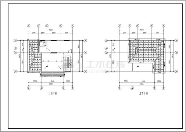 某市小型高档别墅建筑规划参考CAD图纸-图一